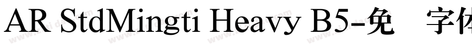 AR StdMingti Heavy B5字体转换